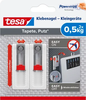 Ganci Decorativi Tesa Powerstrips - Confezione Da 5 Pezzi, Trasparenti, Fino A 200g - Foto 3