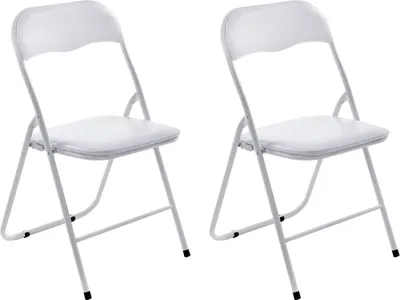 Produktbild von 2er Set Klappstuhl HLO-CP52 weiß/weiß