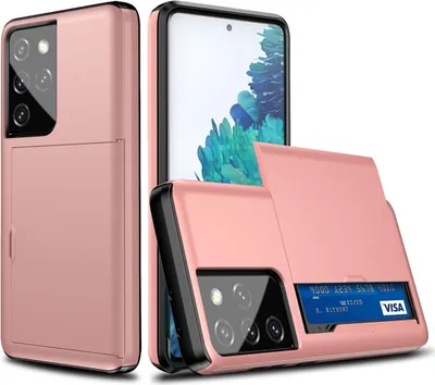 Produktbild von König Design Hülle kompatibel mit Samsung Galaxy S21 Ultra Kunststoff Soft Handyhülle - Handy Case Rosa