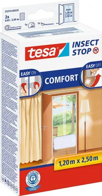 Produktbild von TESA Moskitonetz für Türen TESA Moskitonetz Tür Comfort Weiß 1,2 m x 2,5 m mit Zubehör