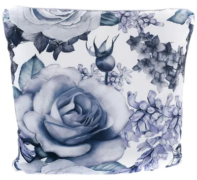 Produktbild von Couchkissen samt 45 x 45 cm mit Blumenmuster und Reißverschluss