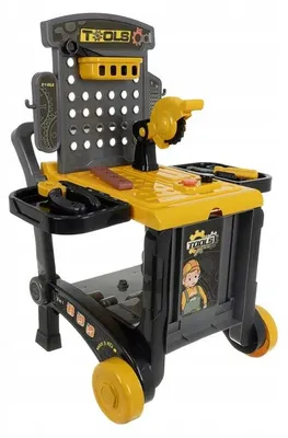 Immagine prodotto di ISO 26631 Laboratorio per bambini con utensili su ruote, 59 pezzi, 3 in 1