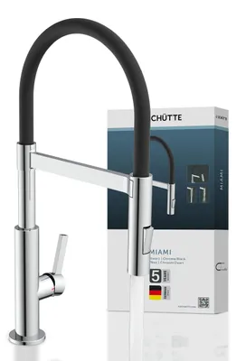 Produktbild von 79140U MIAMI Spültischarmatur, Chrom/Schwarz, mit Soft-Touch Schlauch