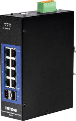Produktbild von TRENDnet TI-G102i DIN-Rail Switch 10-Port Industrial Gigabit L2