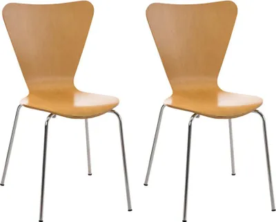 Produktbild von CLP 2er Set Besucherstuhl Calisto stapelbar natur