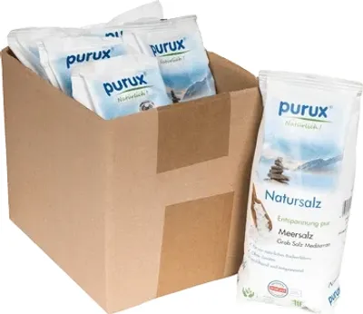 Produktbild von 6 x 1 Kg Mediterran Badesalz Grob Natur Salz Badezusatz Meersalz