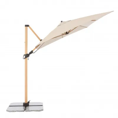 Obrázek produktu pro Doppler ALU WOOD 220 x 300 cm - výkyvný zahradní slunečník s boční tyčí s ULTRA UV ochranou : Desén látky - 820