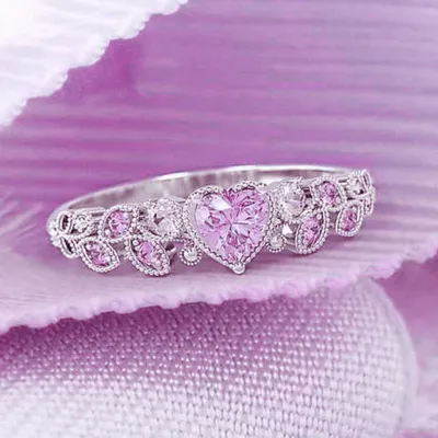 Produktbild von Damen-Ring, Blattform, Strass-Schmuck, eleganter, exquisiter Ring für Hochzeit