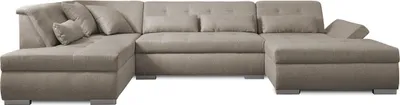 Image de Lisa Design Vermont - canapé panoramique d'angle gauche - 7 places - XXL , Beige