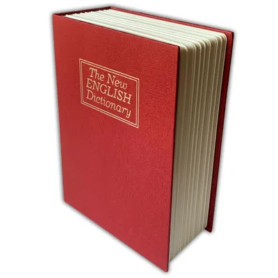 Produktbild von Büchersafe Buchattrappe Bordeaux | Geldkassette Buch Attrappe Inkl. Schlüssel | Buchsafe Bücher Safe | Buchtresor Wörterbuch Geheimsafe