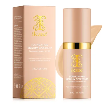 Produktbild von SPF 50 Sonnenschutz Sonnencreme  Foundation Gesicht UV-Schutz Anti-Aging Serum, 1x 30g