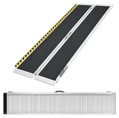Produktbild von TRUTZHOLM Rollstuhlrampe klappbar 184 cm Traglast 272 kg Alu Antirutsch beschichtet Schwellenrampe