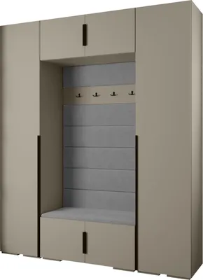 Produktbild von MEBLE KRYSPOL Inova 1 Möbelset Garderobe, 236,7x200x47cm - Kaschmir, Manila 16, Schwarz