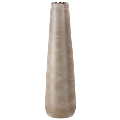 Zdjęcie produktu dla Gilde Vase, groß, konisch, "Wave", Keramik, braun, VE 1, H. 70 cm, D. 19 cm 28925