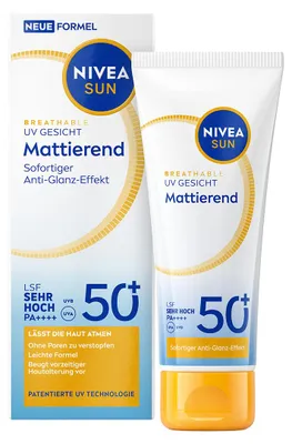 Produktbild von NIVEA Sun UV Gesicht Mattierend LSF 50+ 40ml 12h+ Anti-Glanz-Effekt atmungsaktiv