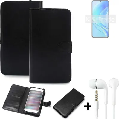 Produktbild von K-S-Trade Wallet Case Handyhülle kompatibel mit Huawei nova Y70 Plus Schutzhülle Flip cover Flipstyle Tasche Hülle Flipcover Slim Bumper schwarz +