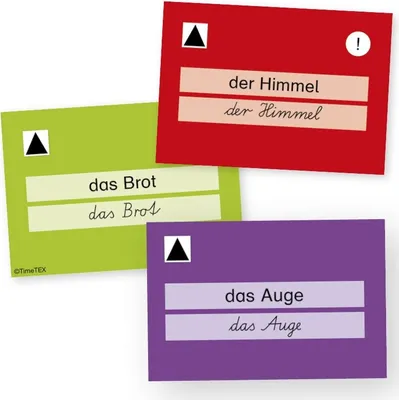 Produktbild von TimeTEX Karteikarten A8 "Meine Wörter-Schatztruhe" - Grundwortschatz LPPlus, 320-tlg.