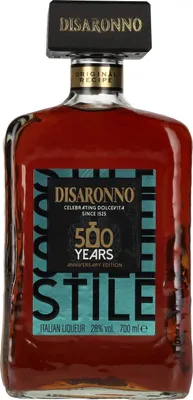 A bottle of Disaronno Italian liqueur.