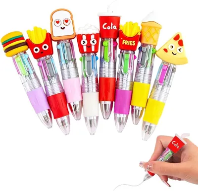 Imagen del producto de Bolígrafos 4 en 1, paquete de 8 unidades, 4 colores por bolígrafo, para niños