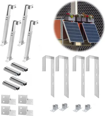 Produktbild von hotovoltaic balkónový držák elektrárny FV montážní systémy Vhodné pro dvě desky čtvercové solární moduly