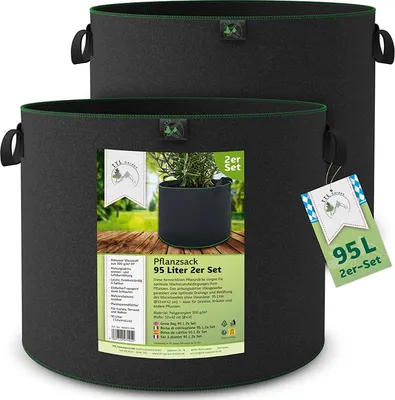 Produktbild von TTL GARDEN Pflanzsack 95L – 2er Set Filz & Vliesstoff für Balkon & Garten