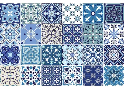 Obrázek produktu pro Samolepicí nástěnné samolepky s motivem obkladů do kuchyně a koupelny – 24 samolepek Sacranio Azulejo – 24 samolepek, 20 x 20 cm