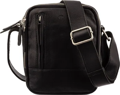 Produktbild von Prato LM Shahid J41-N glattes Rindleder Umhängetasche Herren schwarz