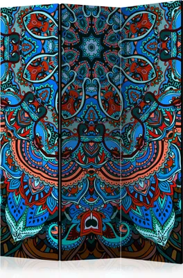 Zdjęcie produktu dla Parawan jednostronny Orient 135x172 cm 3-częściowy wielokolorowy