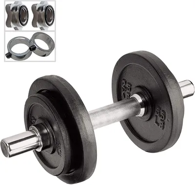 Zdjęcie produktu dla Best Sporting 61420 - Zestaw hantli 10 kg z regulowanymi pierścieniami
