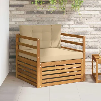 Produktbild von "im Sonderangebot"Outdoor-Sofagarnitur/Couchgarnitur - CLORIS - Outdoor-Möbel - für Garten/Terrasse - Massives Akazienholz und Polyester Natur - Gartensofas Promotion676008