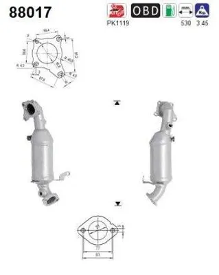 Produktbild von AS Katalysator Kat für VW GOLF VI (5K1) Euro 5 88017