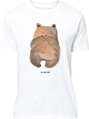 Produktbild von Mr. & Mrs. Panda Größe L T-Shirt Bär Verlust - Weiß - Geschenk, mit Spruch, Teddy, Shirt, Trauer Trauergeschenk Traurig Trösten Trost Liebeskummer, Tshirt