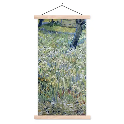 Produktbild von MuchoWow® Textilposter Baumstämme im Gras - Vincent van Gogh 40x80 cm mit holzfarbenen Rahmen - Wohnzimmer