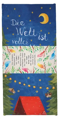 Produktbild von Mr. & Mrs. Panda Badehandtuch Vogelgezwitscher - Weiß - Geschenk, Badhandtuch, sporthandtuch, Handtuch, Sport, Strandtuch, Dekoration