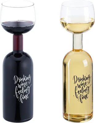 Produktbild von Weinflaschenglas - Fassungsvermögen 750 ml, lustiges Geschenk für Weinliebhaber