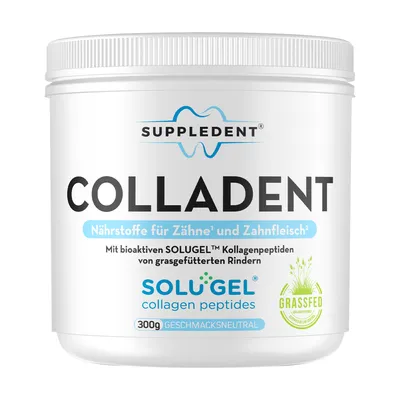 Produktbild von Colladent Kollagenpulver mit Vitaminen und Mineralstoffen für Zähne und Zahnfleisch, 300g