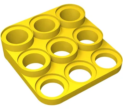Produktbild von Figurenpodest gelb für 58 mm Bases aus Kunststoff