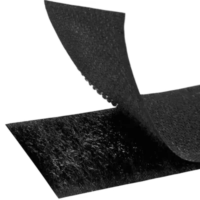Näh-Klettband 1 m x 100 mm, schwarz, extra stark, nicht klebend