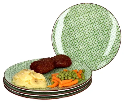 Produktbild von Lime Sao 4-tlg. Essteller Set Ø 26,5 cm Grünes Nachbildung Speiseteller Ritzenhoff