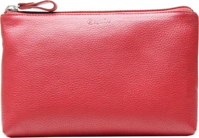 Image de Esquire Cuir sac d’accessoires Primavera Cosmetic Case Red rouge