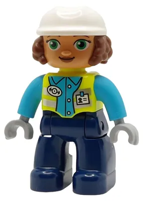 Obrázek produktu pro LEGO Minifigurka Duplo, postavička z řady LEGO Ville, železniční pracovnice (47394pb362)