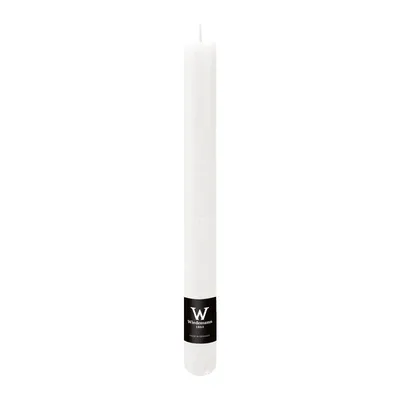 Produktbild von Stabkerzen aus Paraffin, Weiß, Marble Rustik, Wiedemann, 250/35 mm, Brenndauer ca. 25h, 12 Stück