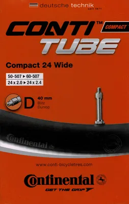 Produktbild von Continental Compact 24 Wide Schlauch 24" 2.0 - 2.4 Dunlopventil 50/60-507