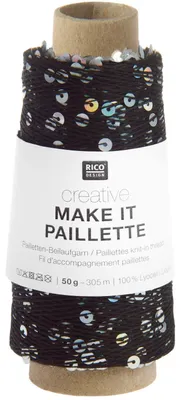 Produktbild von Rico - Creative Make It Paillette 0012 schwarz silber
