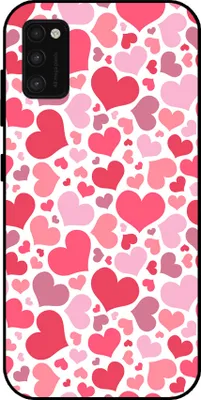 Produktbild von Smartphonica Telefon Fall geeignet für Samsung Galaxy A41 mit Herzen drucken - Herzen Design TPU Backcover Fall - Kinder Fall mit Herzen Design
