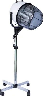 Produktbild von HOMCOM Profi-Haartrockner, 1180 W, Helmtrockner mit verstellbarer Höhe, einstellbarer Temperatur, Timer-Haube und Rädern, Climazon Friseursalon für Haarpflege, Schwarz