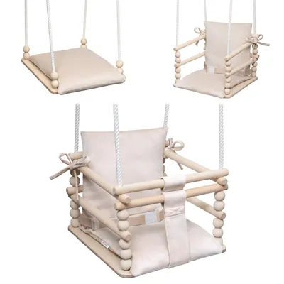 Produktbild von MAMOI 3-in-1 Kinderschaukel mit Sicherheitsgurt, höhenverstellbar, Schaukel für Zuhause, stabile Konstruktion, einfache Montage, Indoor-Kinderschaukel
