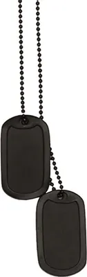 Produktbild von Mil-Tec Dog-Tags Hundemarken black mit Kette