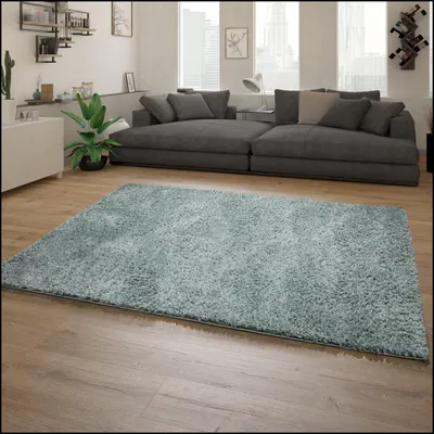 Image de Tapis à poils longs, tapis de salon moderne et doux, aspect flokati, couleur unie, dimensions 60 x 100 cm