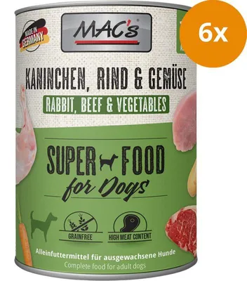 Immagine prodotto di MAC's Dog Coniglio e verdure 800gx6